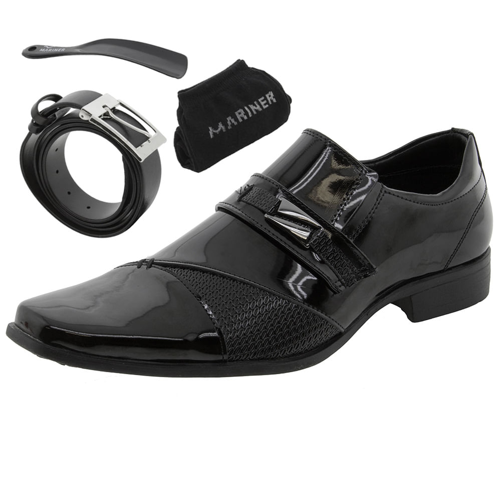 Sapato Social Masculino 837 Verniz Preto | PalmaVille Calçados | Loja  Online de Calçados