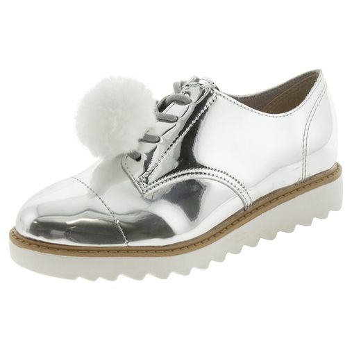 sapato infantil feminino prata