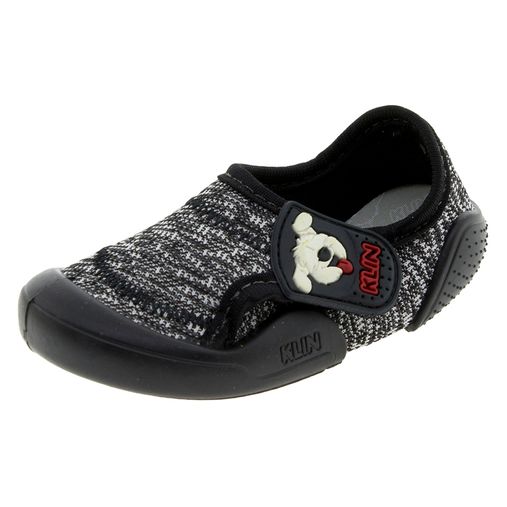 Tênis Infantil Baby New Confort Cinza/Preto Klin - 179006 - Clovis Atacado