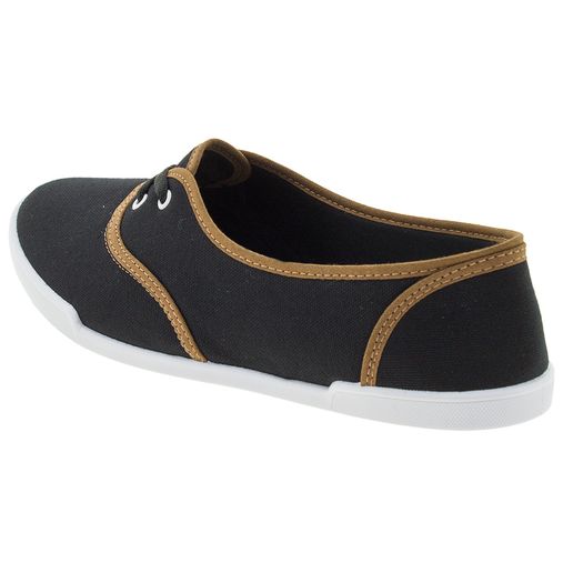 tenis feminino preto com marrom