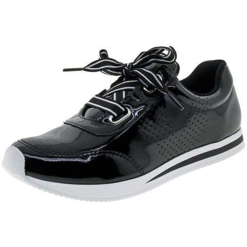 Tenis feminino verniz store preto