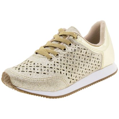 tenis dourado infantil molekinha