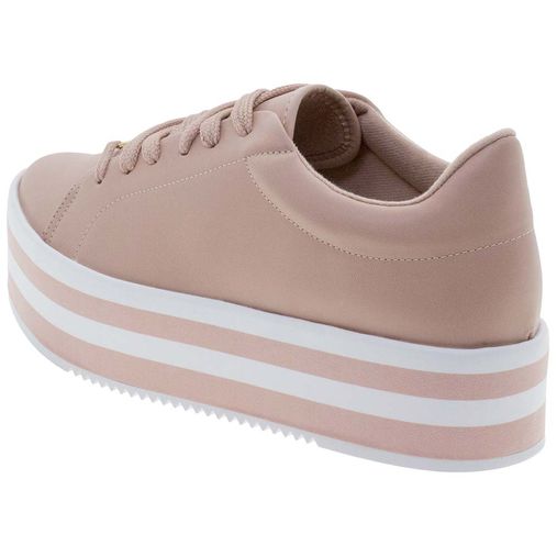 Tênis Feminino Sola Alta Rosa - 1298100 - Clovis Atacado