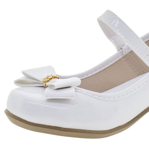 sapato infantil feminino branco
