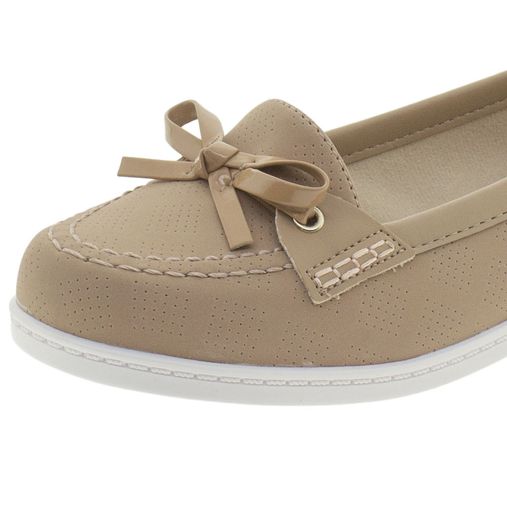 Mocassim Feminino Bege Moleca - 5303100 - Clovis Atacado