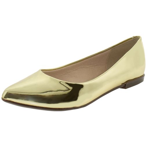 sapatilha dourada feminina