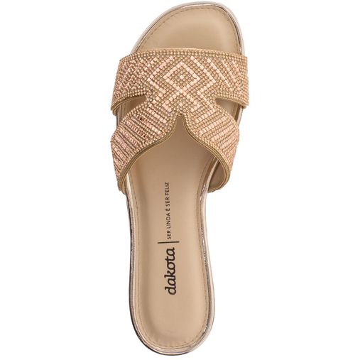 Sandália Feminina Rasteira Rose Dakota - Z5241 - Clovis Atacado
