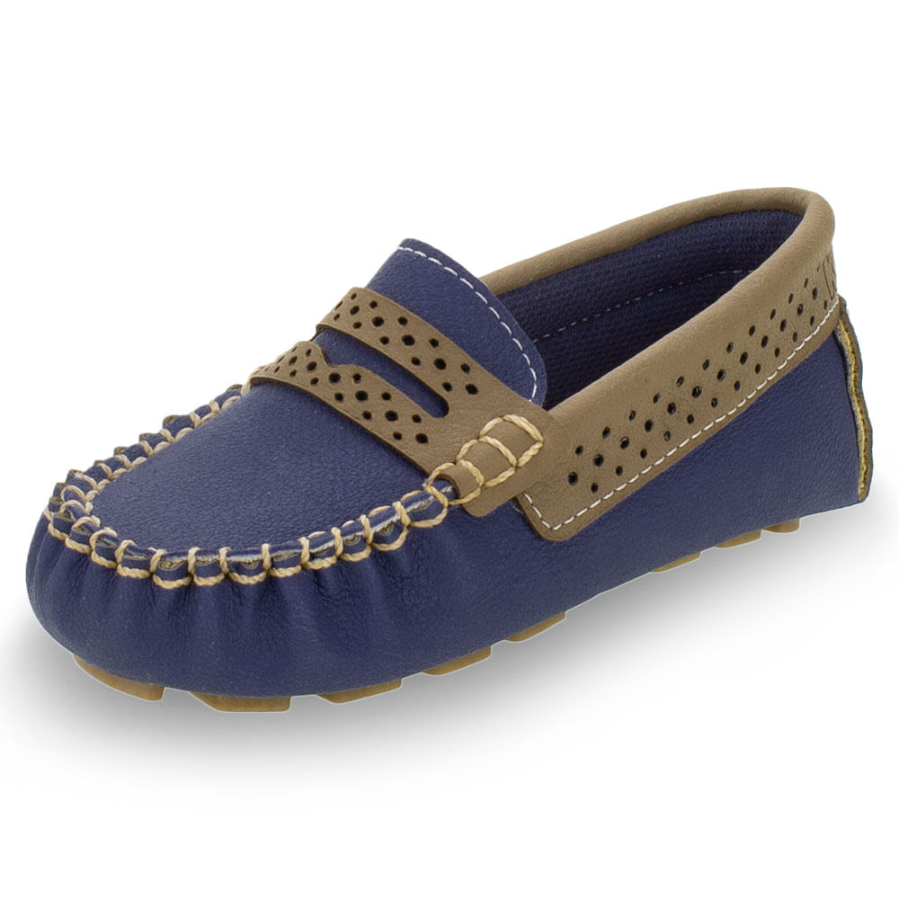 Mocassim Infantil Baby Marinho Kidy - 0160155 Atacado - Clovis Atacado