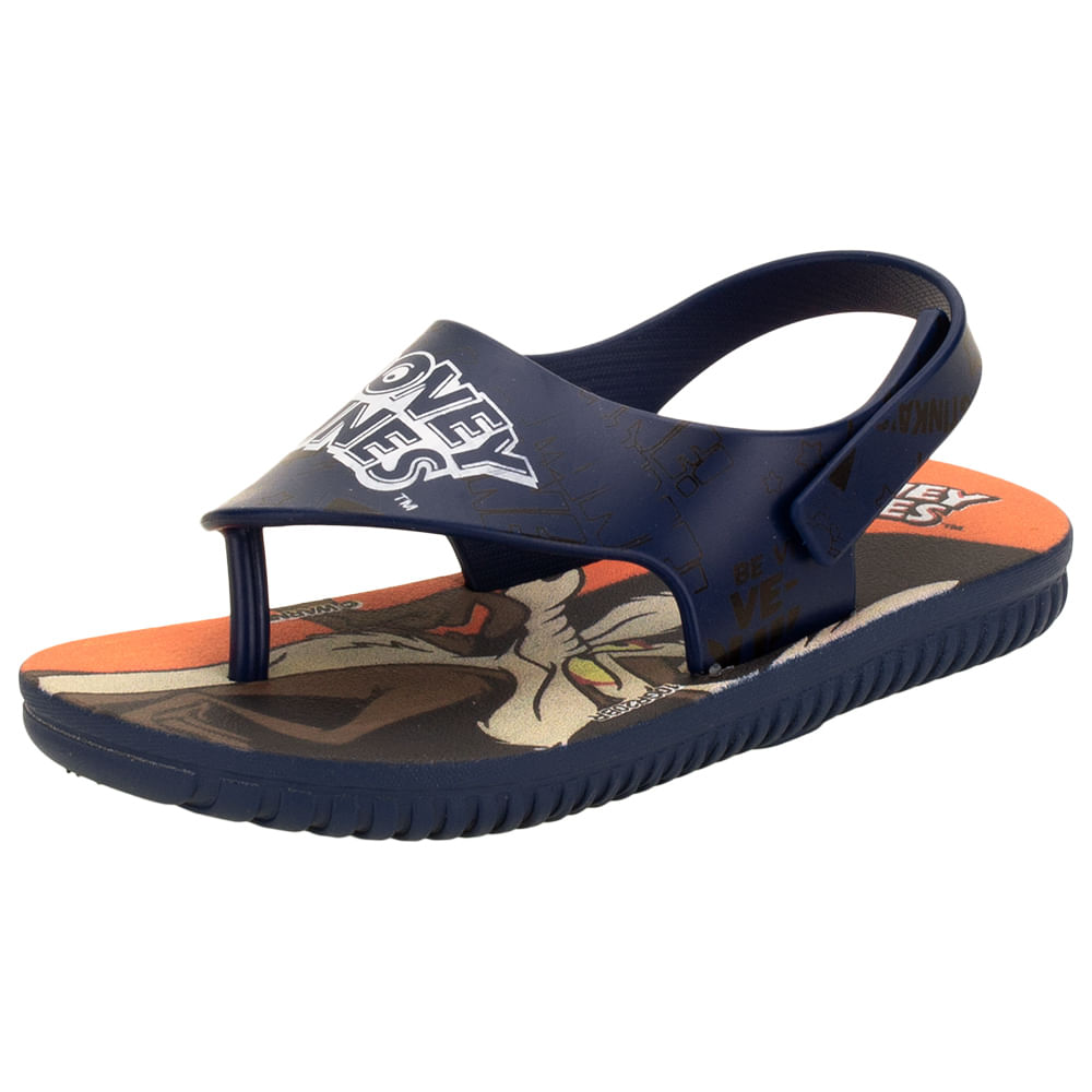 Chinelo Infantil Looney Tunes Azul Marinho Grendene Kids - 22553 Atacado -  Clovis Atacado