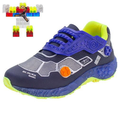 Tênis Infantil Blocks Mania Marinho Kidy - 0820001 Atacado - Clovis Atacado