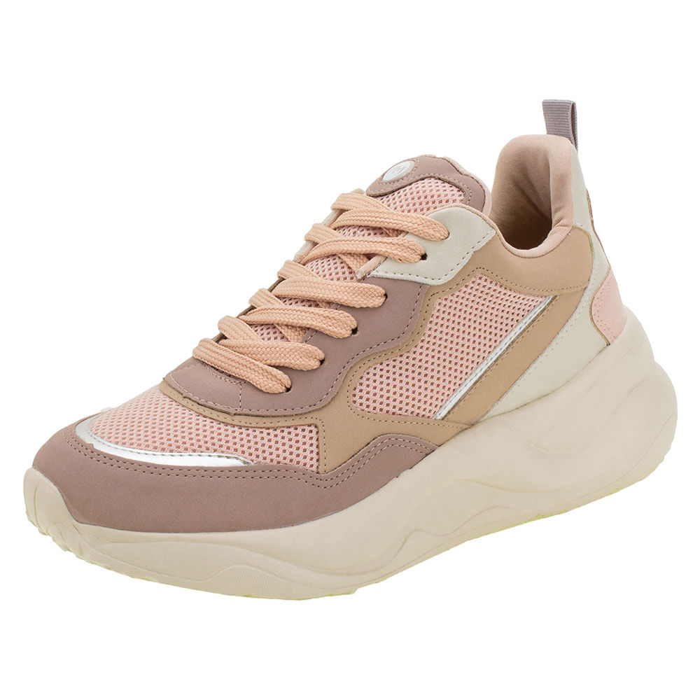 Tênis Feminino Chunky Rosa Via Marte - 2014960 Atacado - Clovis Atacado
