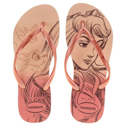 Chinelo Feminino Slim Princesas Rosa Havaianas - 4135045 Atacado - Clovis  Atacado