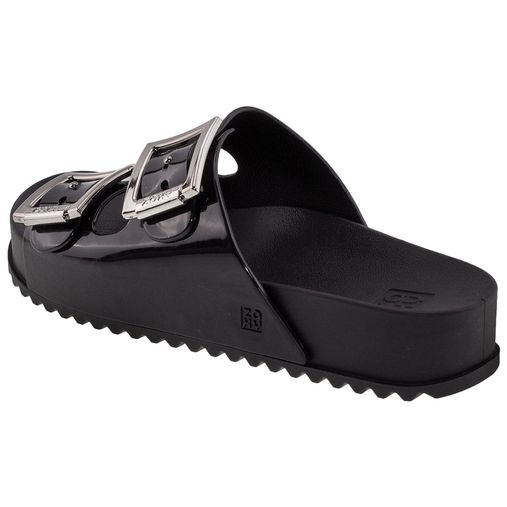 Sandália Feminina Flat Glitter Preto Zaxy - 18956 Atacado - Clovis