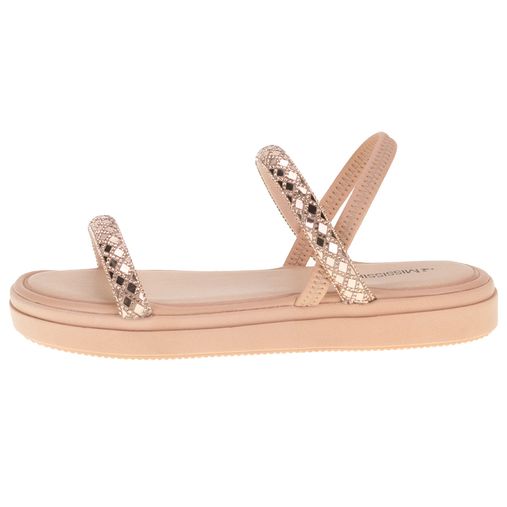 Sandália Feminina Flat Mississipi MA181 Bronze Atacado - Clovis Atacado